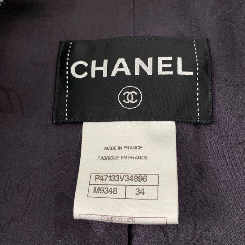 Colored Ink Splash Knit Coat by Chanel