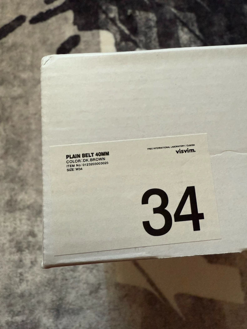 visvim 23ss Plain Belt Dkbrown