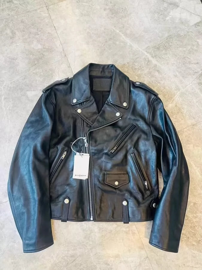 Givenchy cowhide motorcycle leather jacket-zp