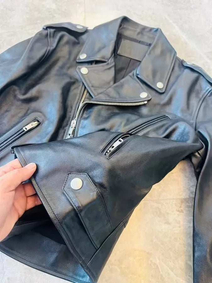 Givenchy cowhide motorcycle leather jacket-zp