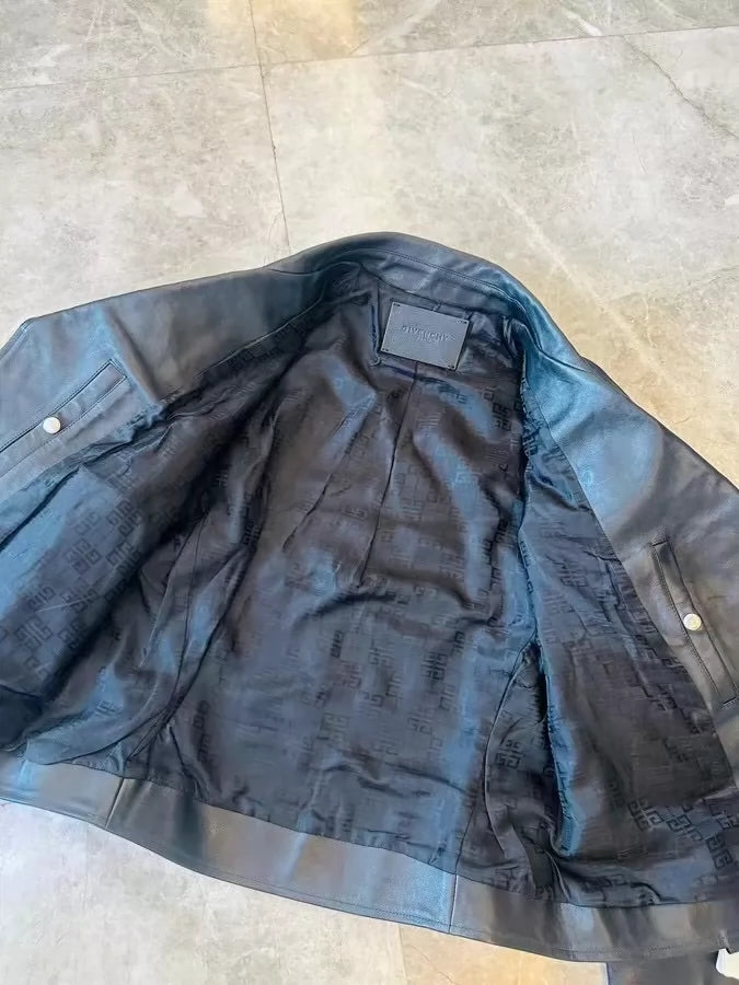 Givenchy cowhide motorcycle leather jacket-zp