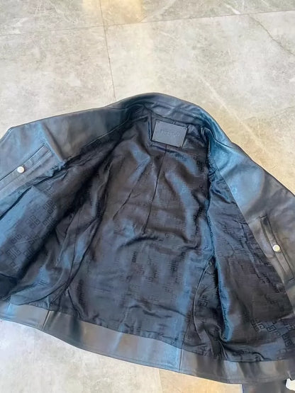 Givenchy cowhide motorcycle leather jacket-zp
