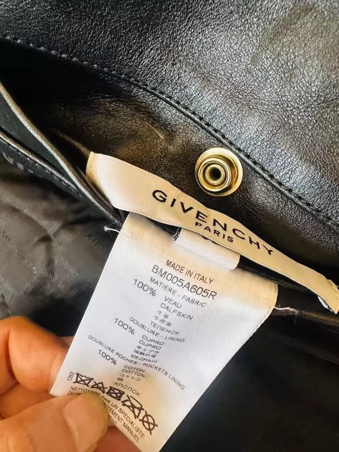 Givenchy cowhide motorcycle leather jacket-zp