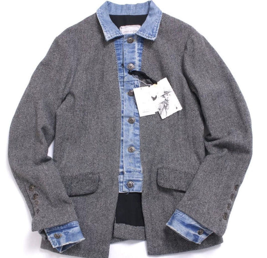 Greg Lauren denim patchwork suit - DMC