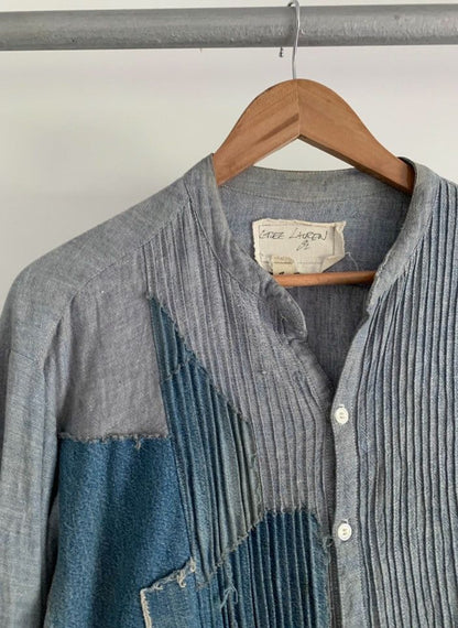 Greg Lauren denim patchwork shirt - DMC