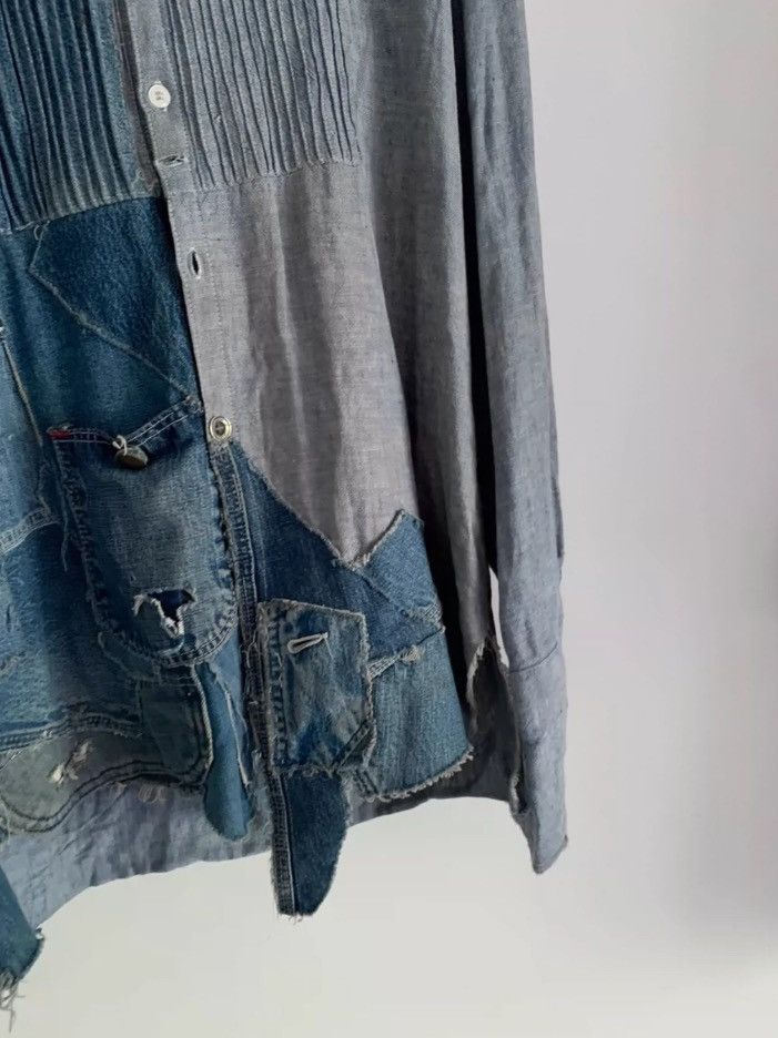 Greg Lauren denim patchwork shirt - DMC