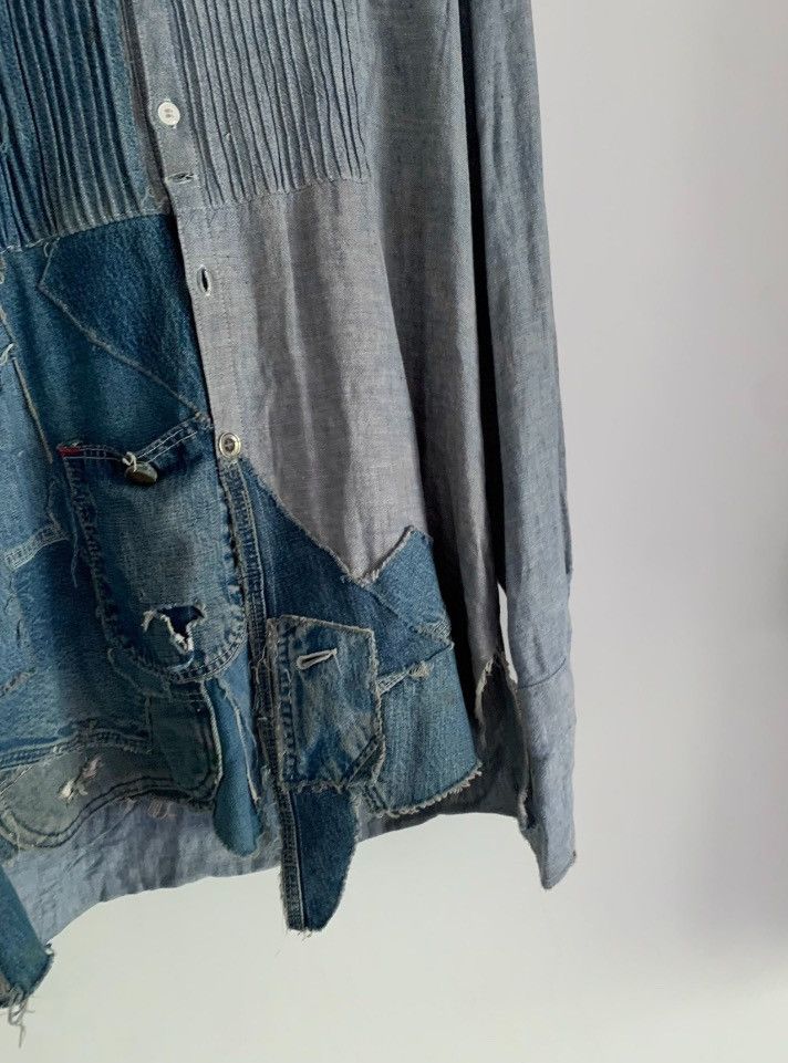 Greg Lauren denim patchwork shirt - DMC