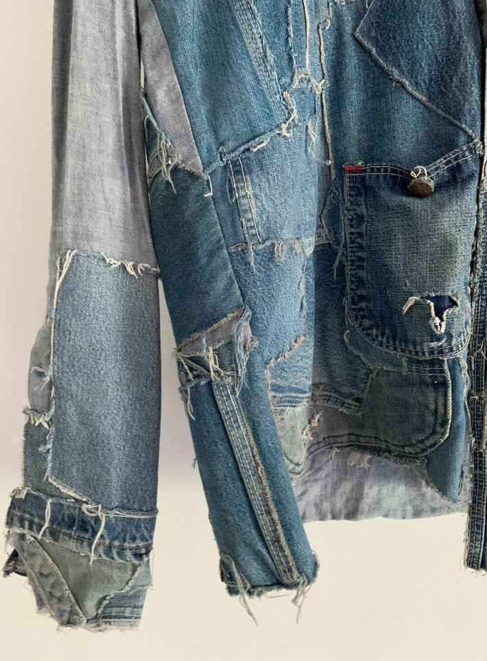 Greg Lauren denim patchwork shirt - DMC