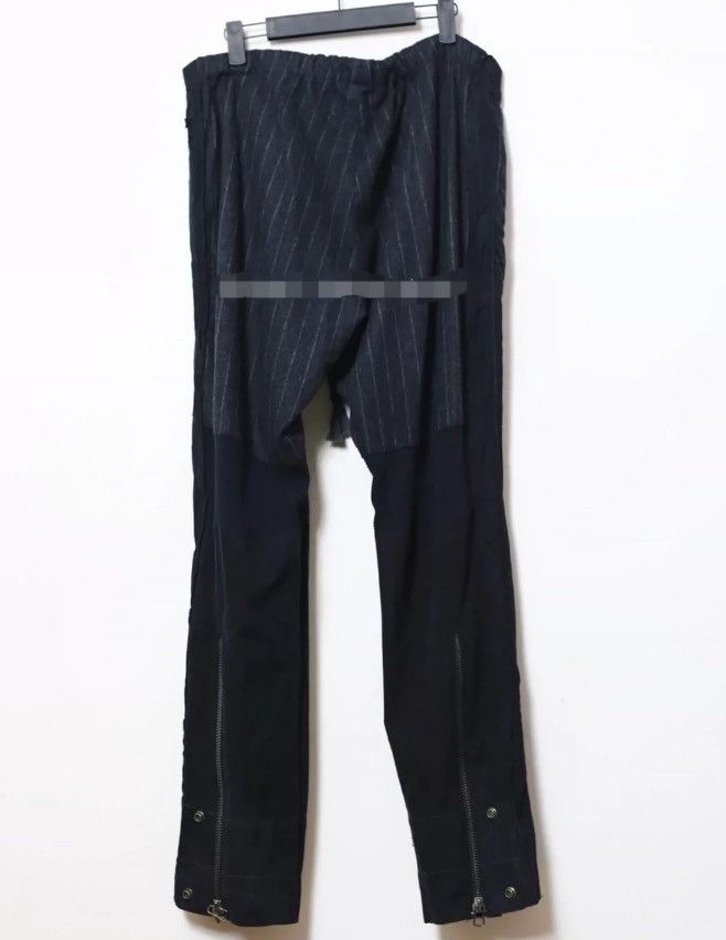 Greg Lauren Splicing Striped Wool Pants - DMC