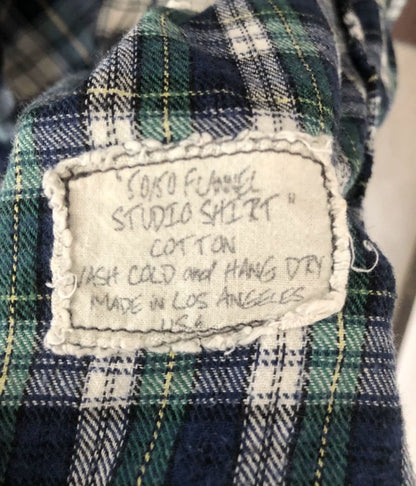 Greg Lauren plaid patchwork shirt - DMC