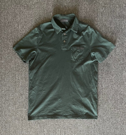 Prada Green Short Sleeve Polo Shirt-yf