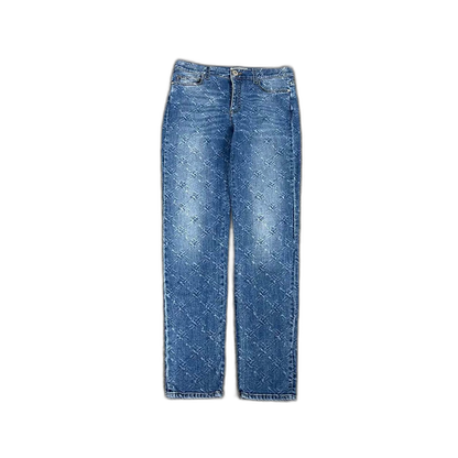 Chanel Full Print Denim Pants