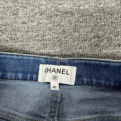 Chanel Full Print Denim Pants