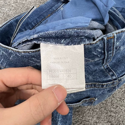 Chanel Full Print Denim Pants