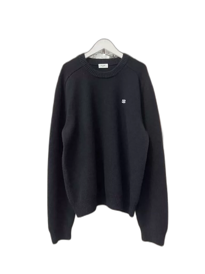 Celine Black Sweater with Logo