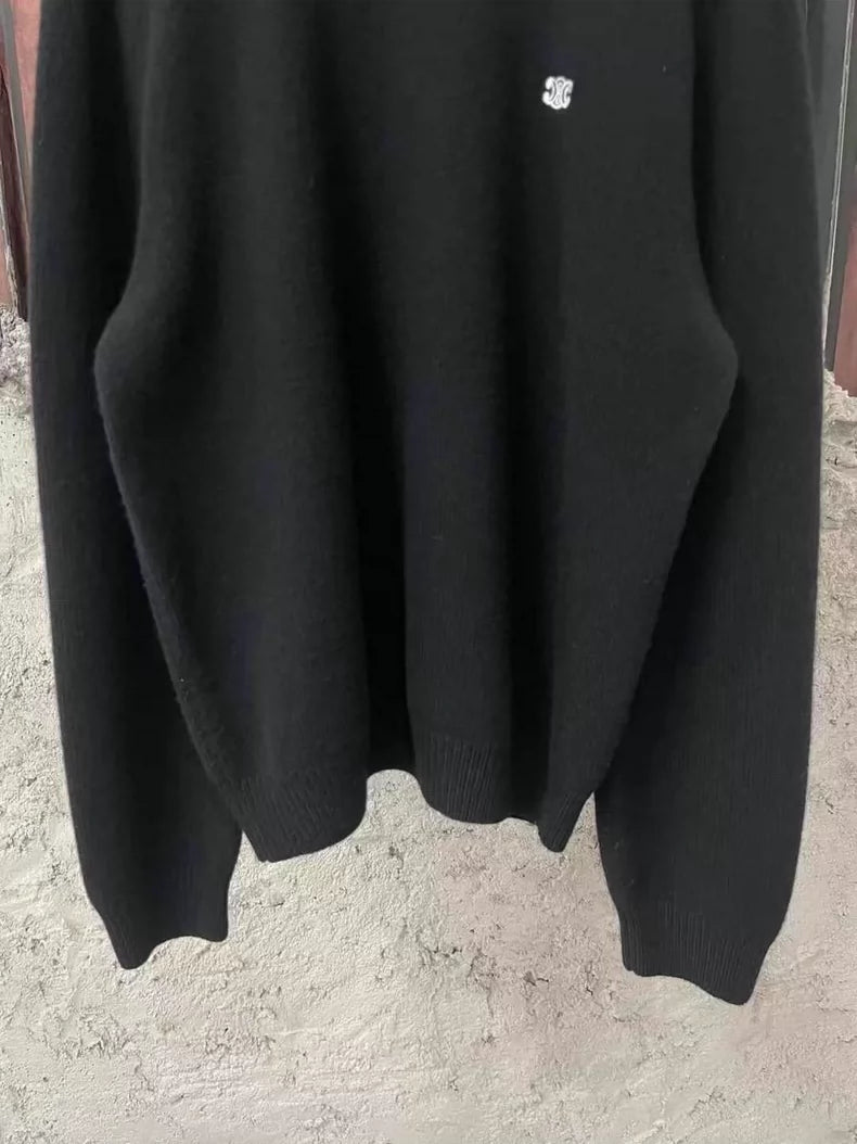 Celine Black Sweater with Logo