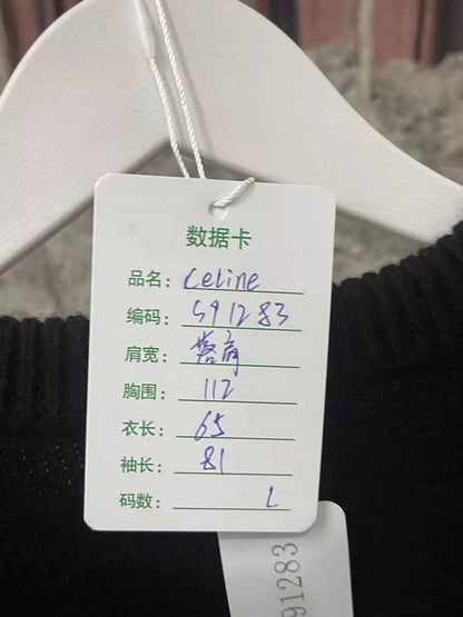 Celine Black Sweater with Logo