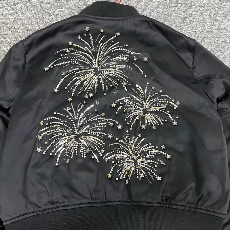 Saint Laurent Satin Baseball Jacket Size 42