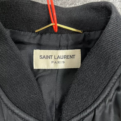 Saint Laurent Satin Baseball Jacket Size 42