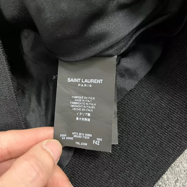 Saint Laurent Satin Baseball Jacket Size 42