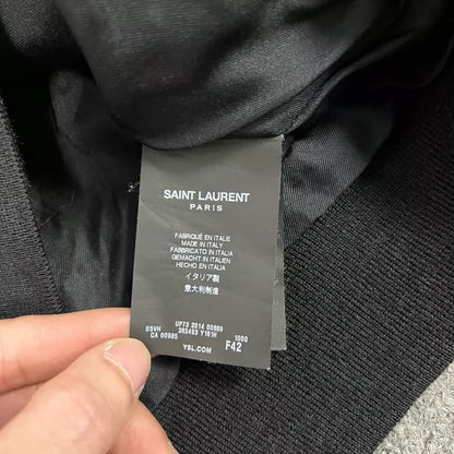 Saint Laurent Satin Baseball Jacket Size 42