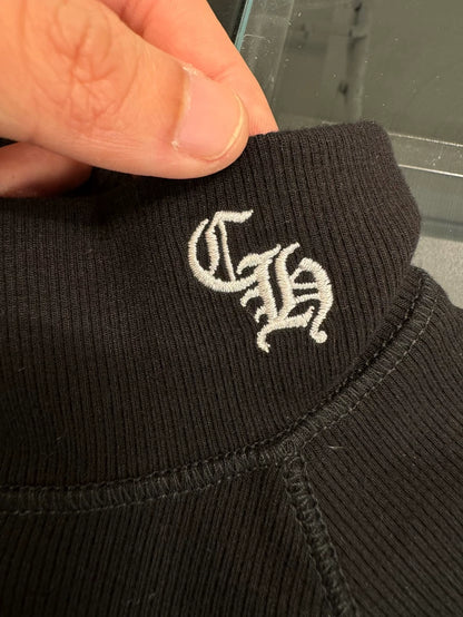 Chrome Hearts Black Embroidered Mock Neck Top-yf