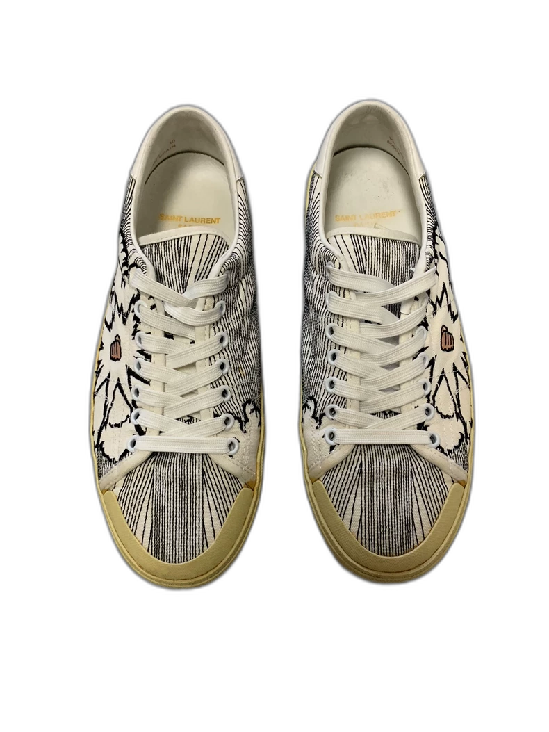 Saint Laurent Low Top Canvas Sneakers