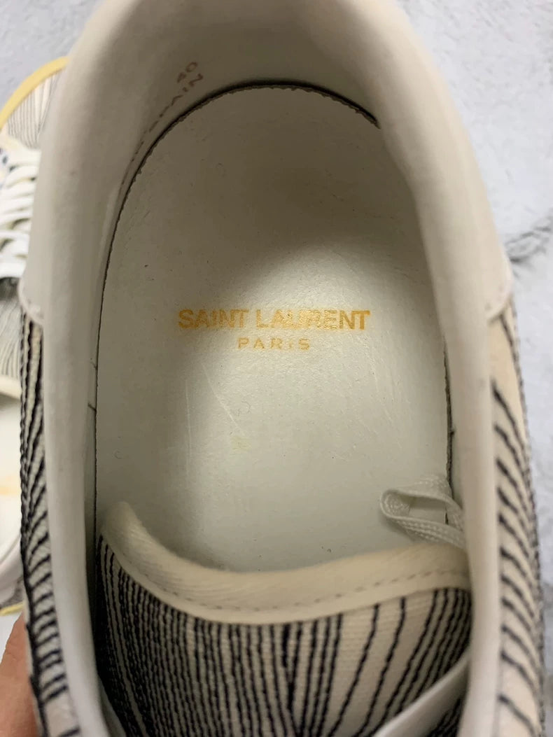 Saint Laurent Low Top Canvas Sneakers