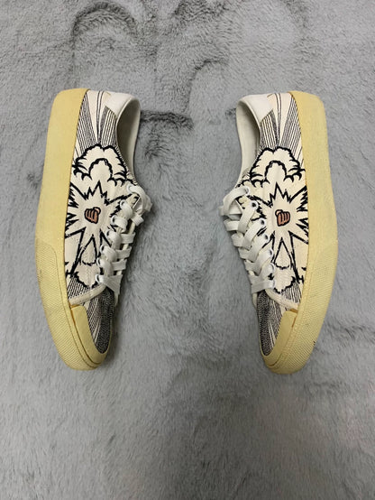 Saint Laurent Low Top Canvas Sneakers