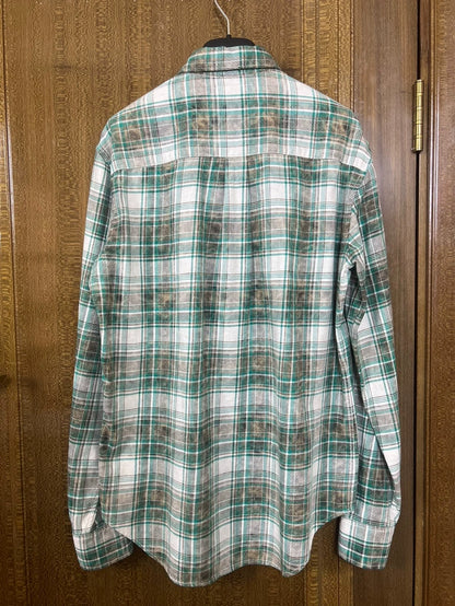 Saint Laurent Green Checkered Shirt