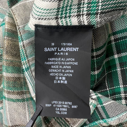Saint Laurent Green Checkered Shirt