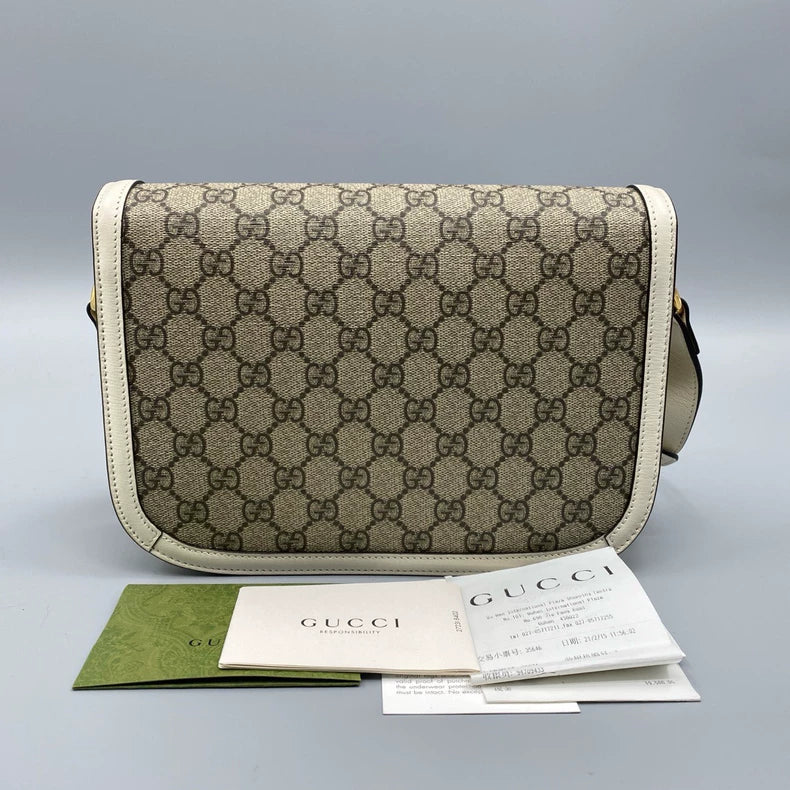 Gucci 1955 Vintage Floral Saddle Bag