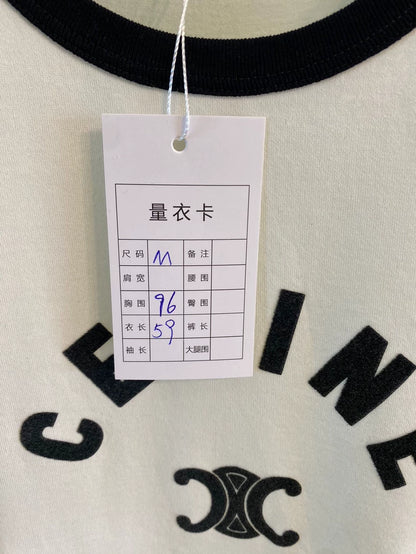 Celine Paris Arc de Triomphe Logo Short-sleeve T-shirt-yf