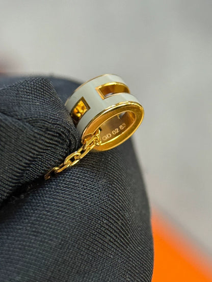 Hermes H Logo Gold Chain Necklace-yf