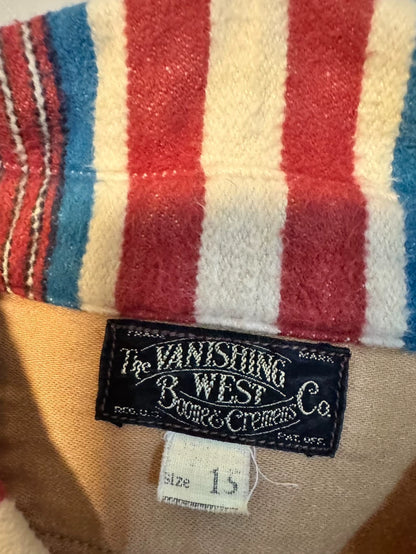 Vintage Wool Western Shirt with Rainbow Stripes