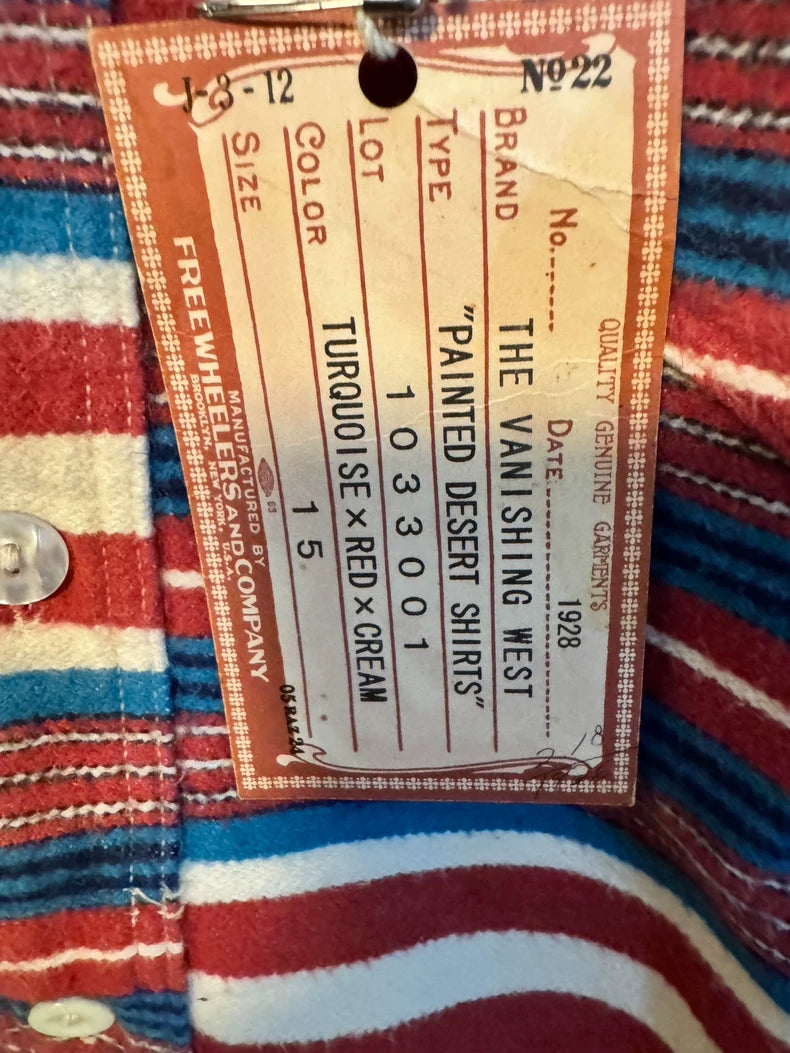 Vintage Wool Western Shirt with Rainbow Stripes