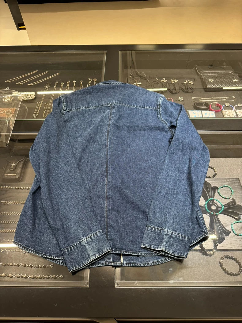 Chrome Hearts Denim Shirt with Arm Patches-yf