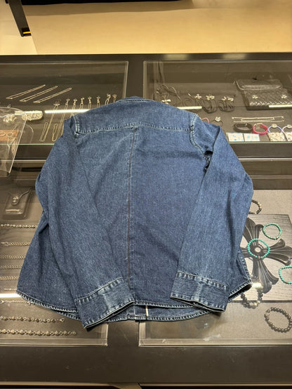 Chrome Hearts Denim Shirt with Arm Patches-yf