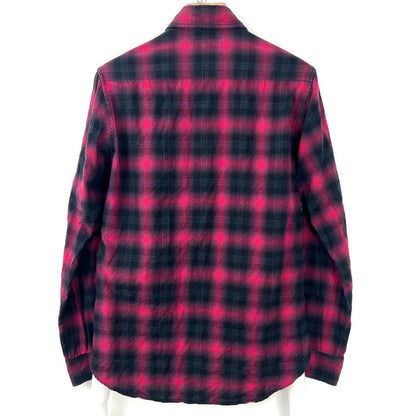 Saint Laurent Red Black Checkered Shirt