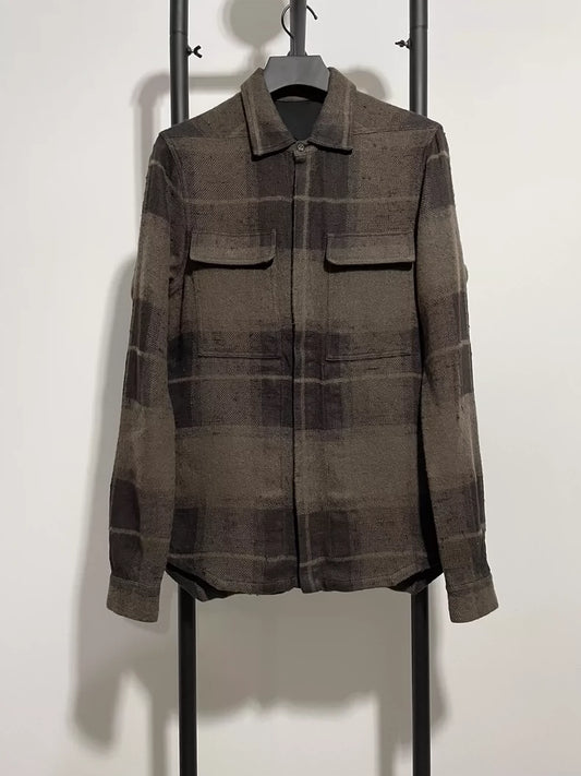 Rick Owens Plaid Shirt Jacket