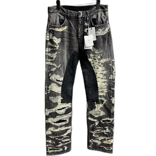 Givenchy Black Casual Distressed Denim Pants