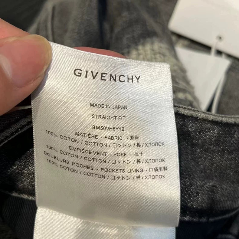 Givenchy Black Casual Distressed Denim Pants