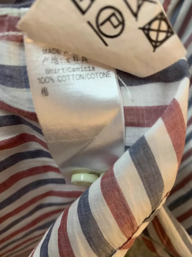 Ermenegildo Zegna Striped Short Sleeve Shirt