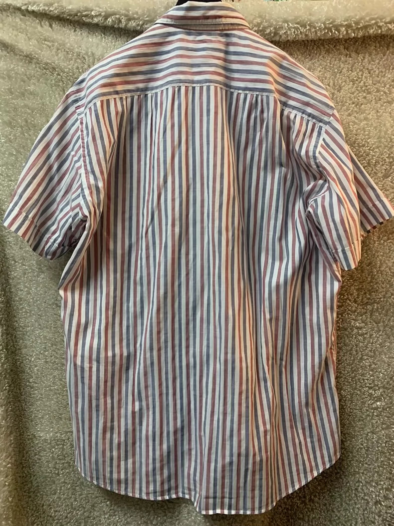Ermenegildo Zegna Striped Short Sleeve Shirt