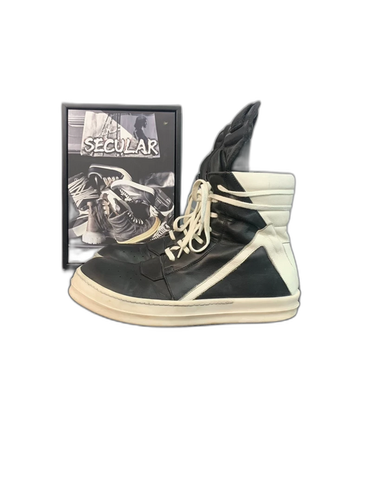 Rick Owens Geobasket Leather Sneakers-yf