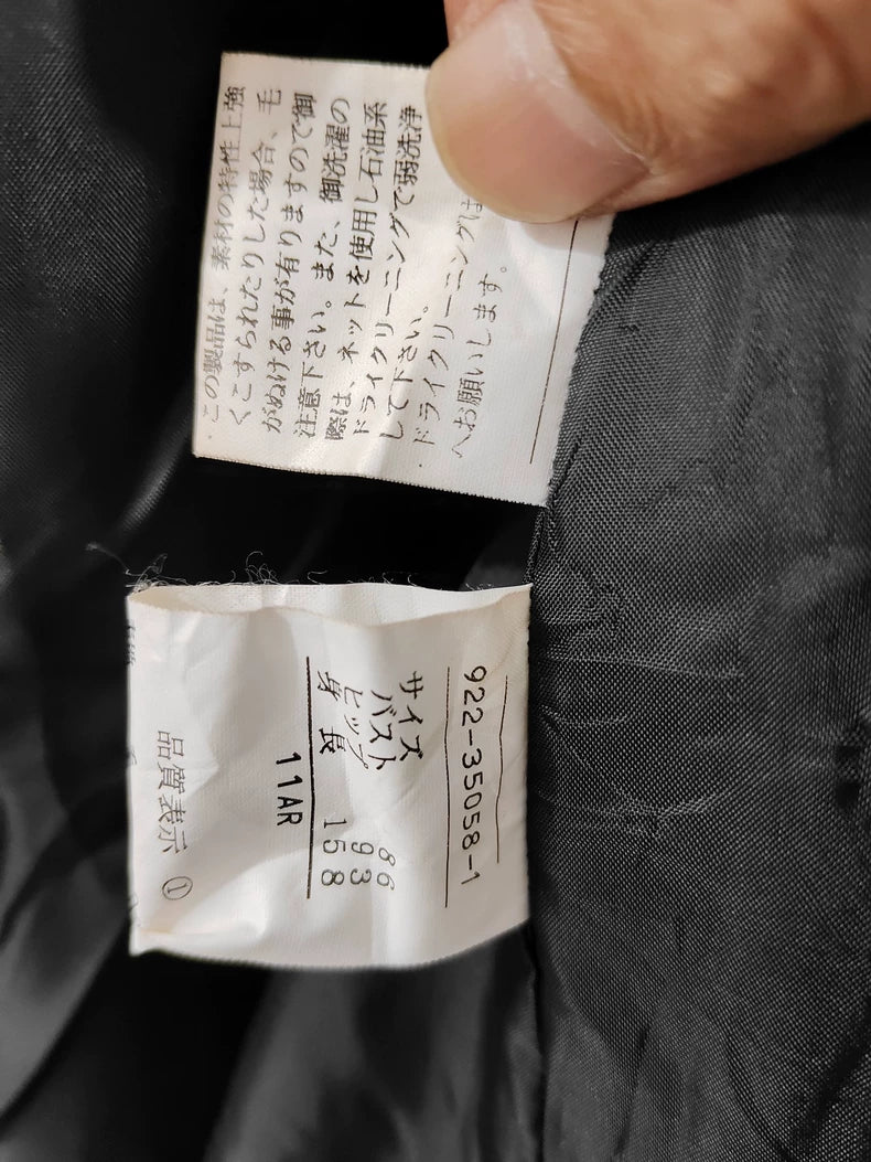 Vintage Prada Grey Hooded Wool Coat