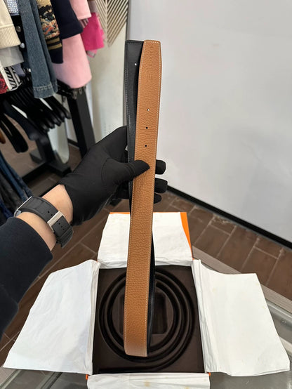 Hermes Black and Brown Men's Belt