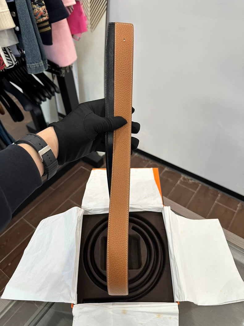 Hermes Black and Brown Men's Belt