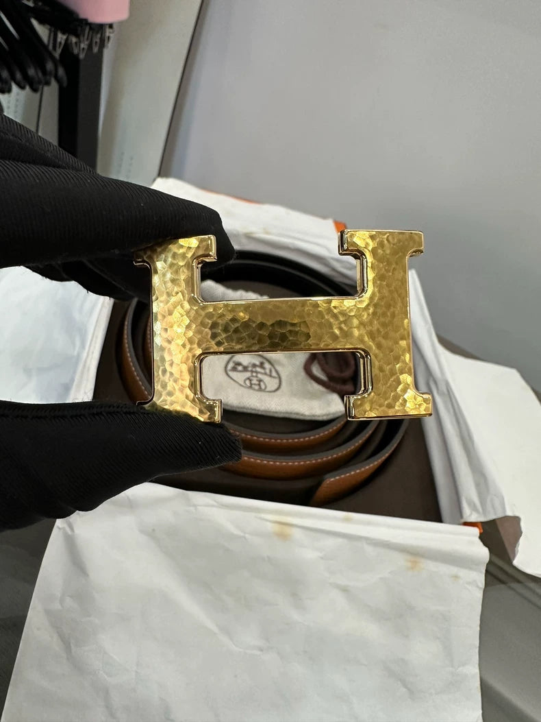 Hermes Black and Brown Men's Belt