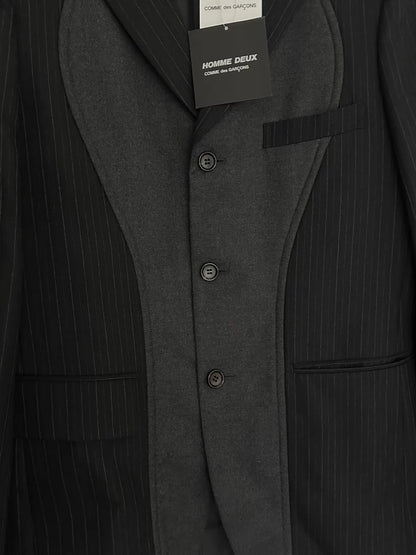 CDG Homme Deux Wool Suit Jacket Black M